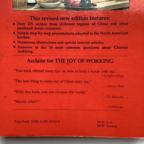 🇨🇦 Vintage THE JOY OF WOKKING Cookbook by Martin Yan - Picture 3 of 6